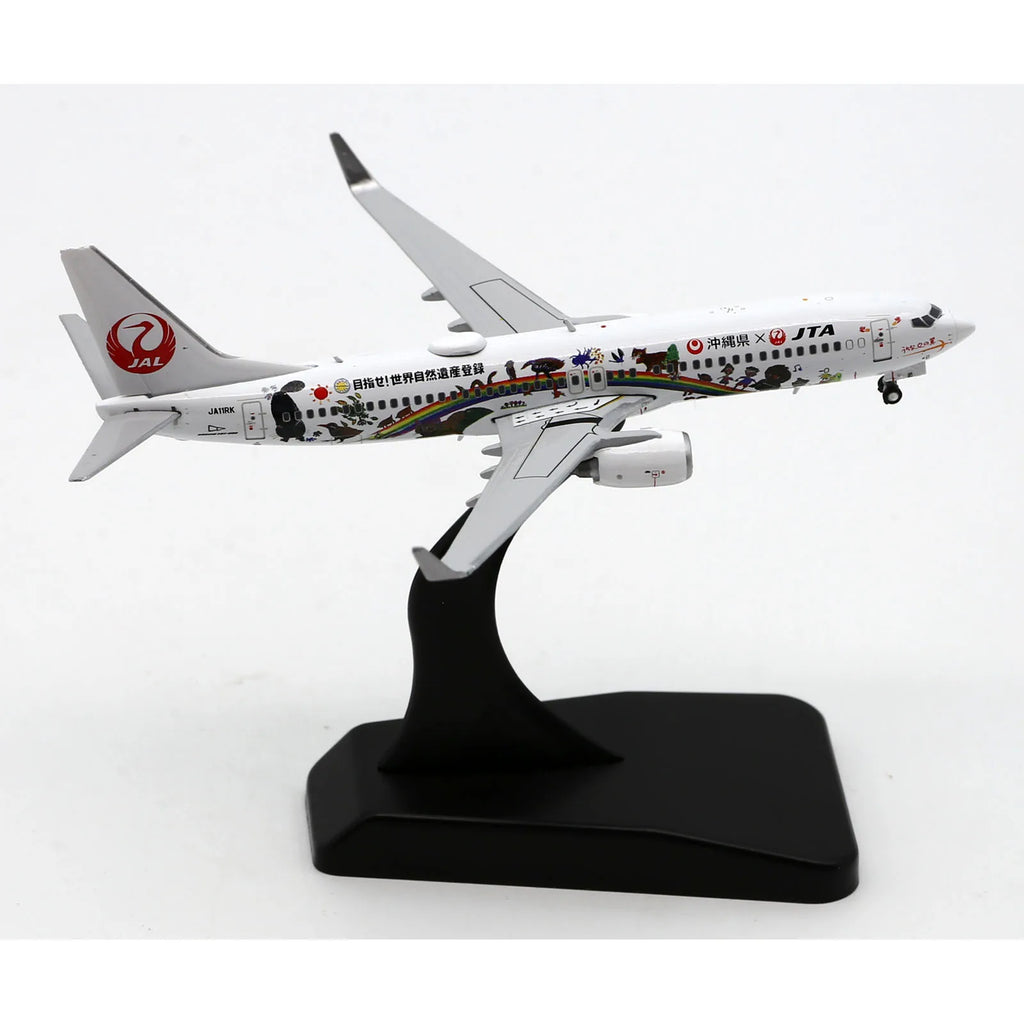 EW4738012 Alloy Collectible Plane Gift JC Wings 1:400 Japan TransOcean Air Boeing B737-800 Diecast Aircraft Jet Model JA11RK