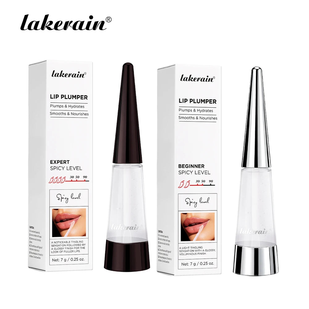 Lakerain Lip Plumper Deep Hydration Long-Lasting Nourishment High-Shine Gloss Shining Voluminous Finish Lip Moisturizing Liquid