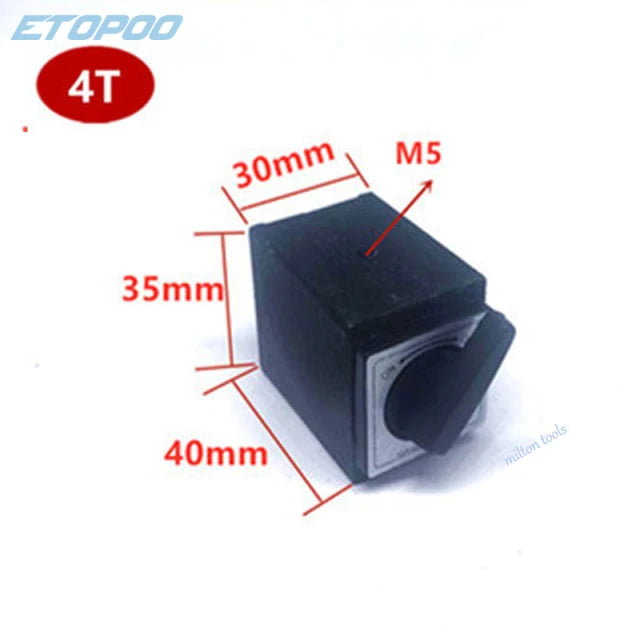 6T 8T 10T 12T V Type Power Magnetic Base Dial Indicator Stand Base Magnet Seat Table Wire Cutting Switch Magnetic Table Base