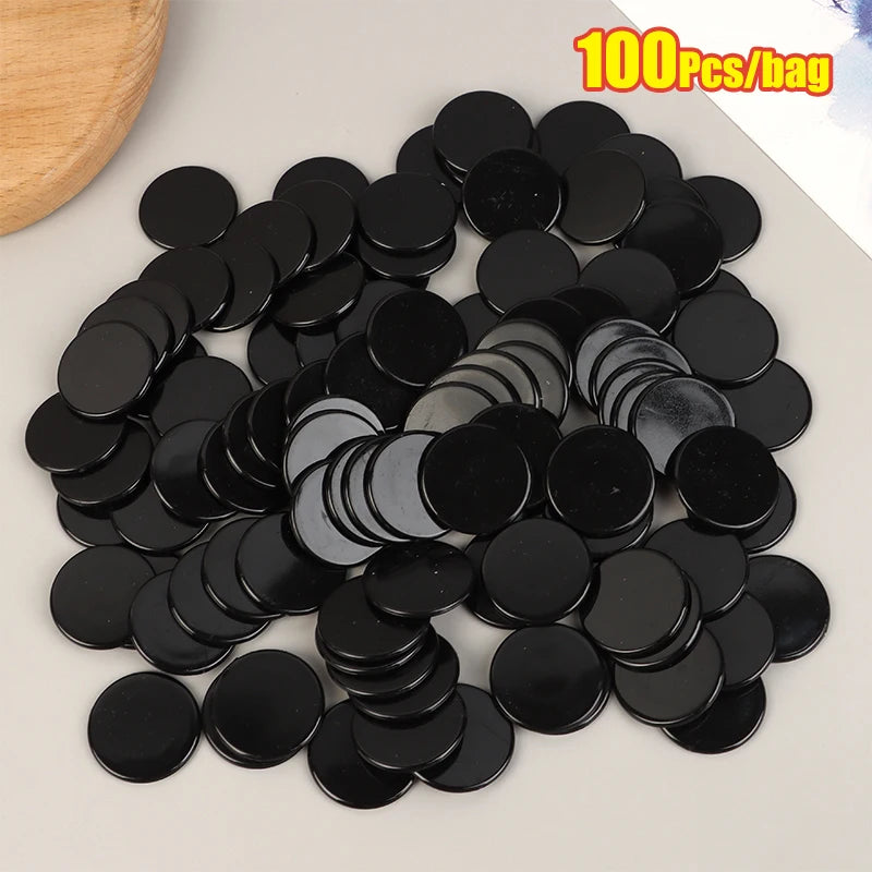 100Pcs 25mm Montessori Learning Education Math Toy Plastic Poker Chips Bingo Chip Markers Token Family Club Party Counting Toy