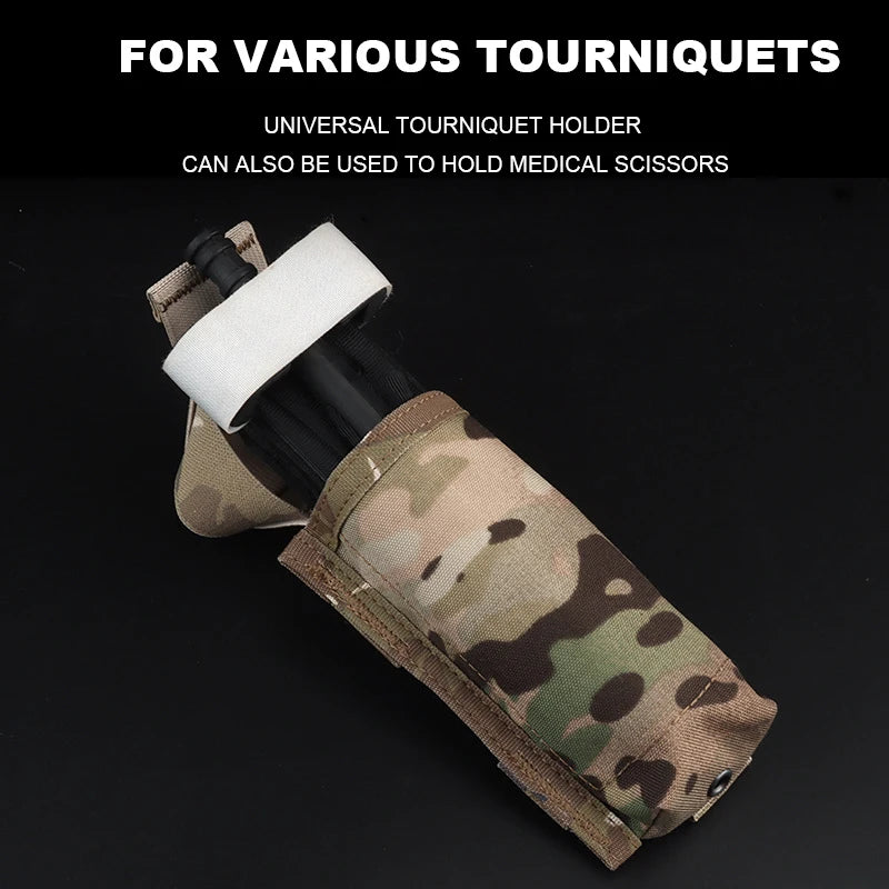 Tourniquet Holder,Molle Universal Tactical Tourniquet Pouch,Medical Scissors Storage Bag Carrier For Duty Belt Airsoft Vests