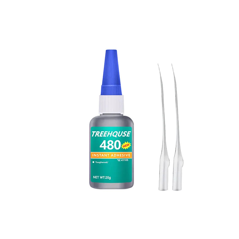 480 Black Rubber Repair Glue 20g, Super Strong Waterproof Quick-Drying Adhesive for Tire, Speaker, Plastic, Metal & Stone