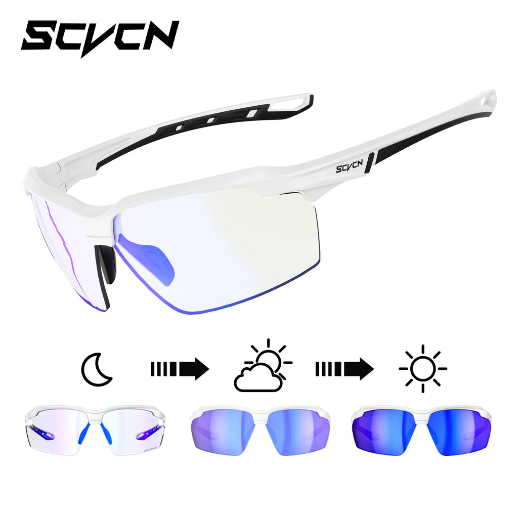 SCVCN Color Photochromic Cycling Glasses Explosion Proof Hunting CS War Game Eyewear Fashion Outdoor Airsoft Shooting Glasses