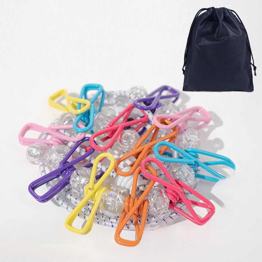 Thiened Outdoor Travel Clothes Drng Rope Dormi Indoor And Outdoor No Punching Windproof Non-slip Quilt Drng Rope