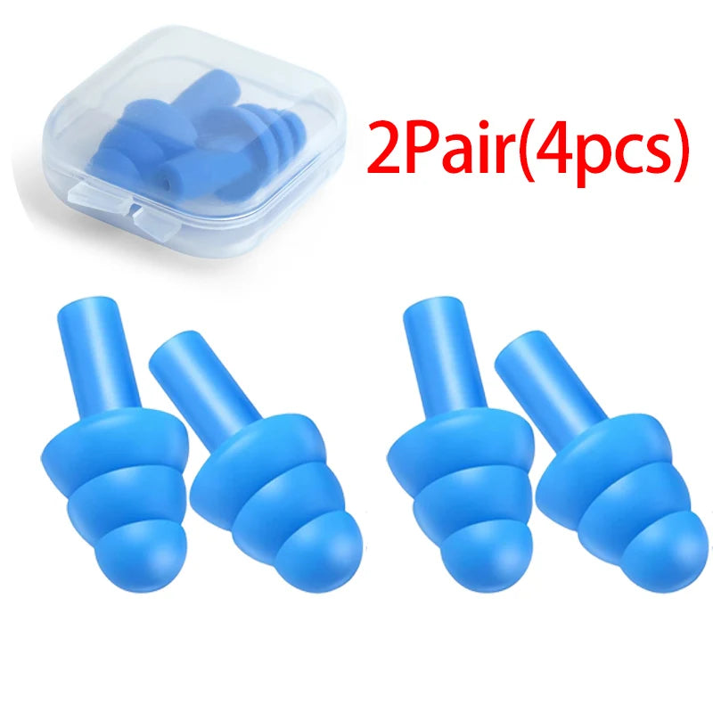 20/1Pair Ear Plugs Sleeping Noise Cancelling Reusable Silicone Sound Block Earplugs Summer Waterproof Swimming Ear Plug With Box