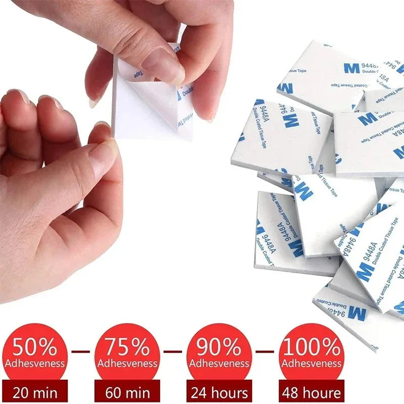 60Pcs Mixed EVA Double Sided Tape Strong Foam Adhesive Stickers No Trace Mounting Pads For Wall Photo Frame Home Office Supplies