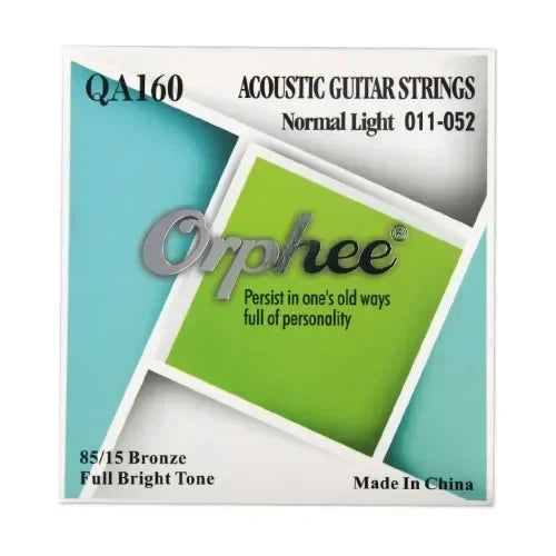Orphee Acoustic Guitar Strings Set 85/15 Bronze Wound Hexagonal Medium Super Extra Light 009-045/010-050/011-052/012-053/013-054