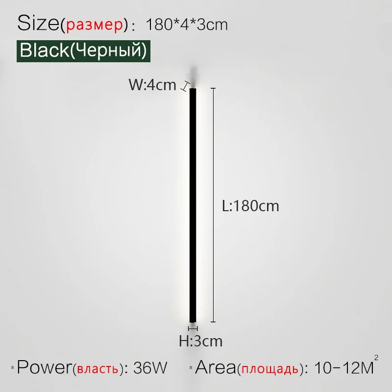 Living room sofa background wall lamp aisle bedroom bedside wall lamp minimalist ceiling lamp light luxury long strip wall lamp