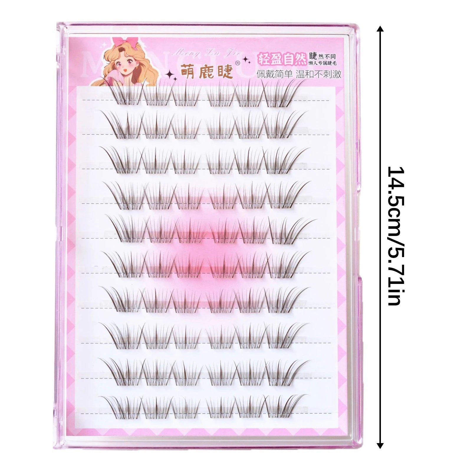 Natural Brown False Eyelashes extenstions 9-13 Mixed Length Lightweight Design False lashes for Daily eyelash makeup