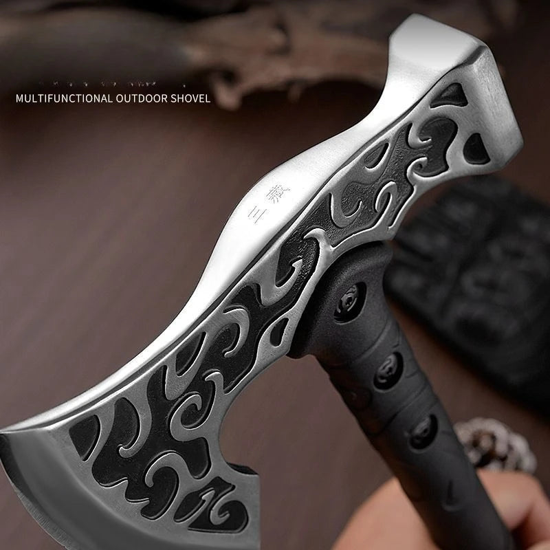 Multi Functional Forged Manganese Steel Tactical Hand Axe Convenient Outdoor Camping Survival Axe Mountain Cutting EDC Tool