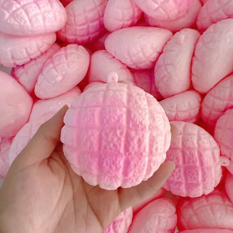Food-Shaped Stress Ball Pineapple Bun Squishy Toy Moldable Bounce Squeeze Ball ASMR Sensory Anti Stress Fidget Toys Squeeze Toy