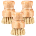 3/5Pcs Wooden Dish Brush Replaceable Long Handle Kitchen Cleaning Brush Set Natural Sisal Scrubbing Brush for Cleaning Pots Pan