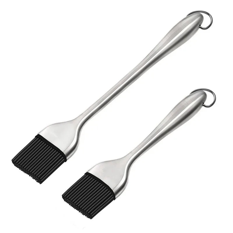 Silicone BBQ Brush BPA Free Basting Pastry Brush with Stainless Steel Handle Barbecue Turkey Oil Brush for Grilling