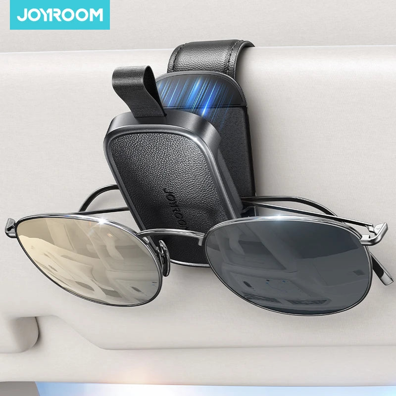 Joyroom Car Sunglasses Holder Universal Car Sun Visor Eyeglass Holder Glasses Clip Card Ticket Storage Clip For Car Accessories