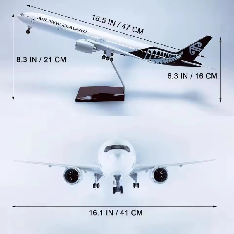 2025 New 1/157 Scale 47cm Boeing 777 Diecast Model Air New Zealand Airlines Resin Plane With Light Airplane Collection Display