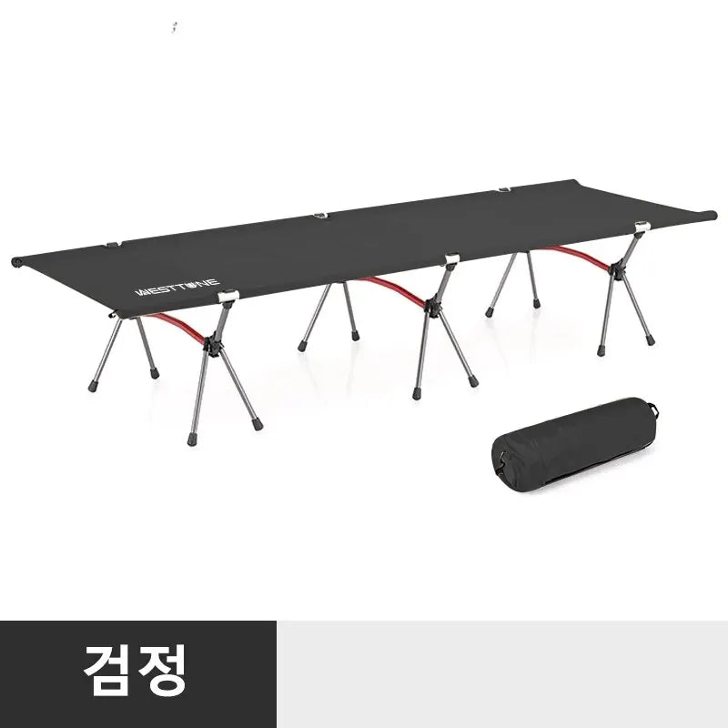 WESTTUNE Camping Cot Portable Folding Bed Ultralight Aluminum Alloy Sleeping Cot for Outdoor Hiking Backpacking Travel