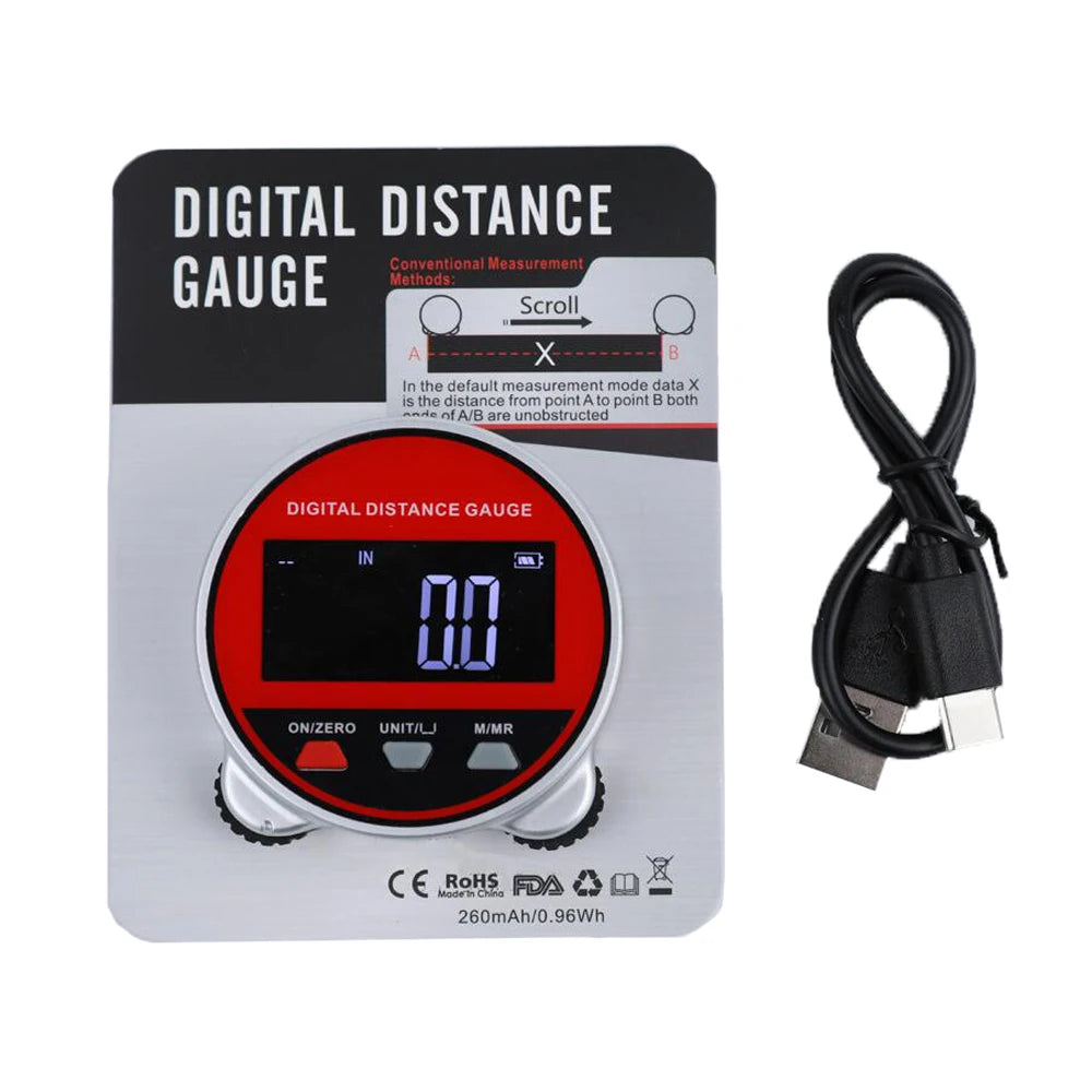 Lcd Display Digital Ruler Type-C Electronic Tape Measure With Rechargeable High Accuracy Handheld Length Measuring Tool