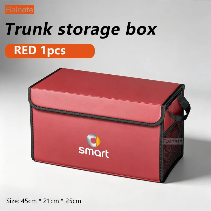 Car Trunk Foldable Storage Box For Smart 1 3 5 FORTWO FORFOUR 451 453, Multi-Functional Folding Storage Auto Storage Accessories