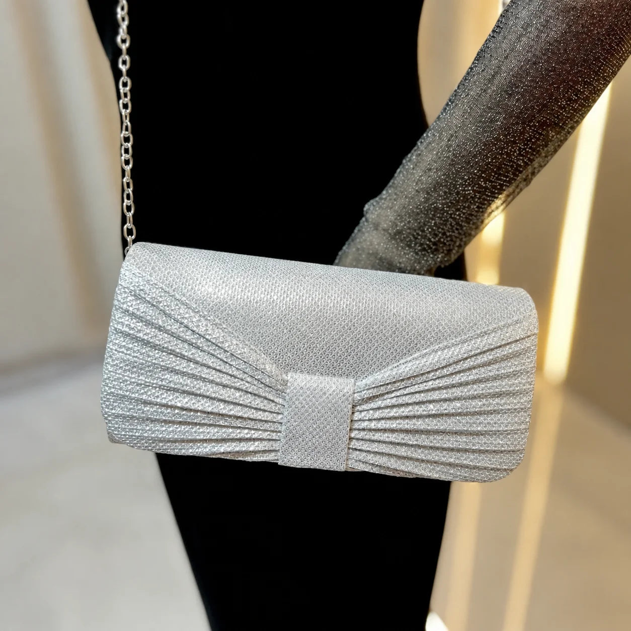 Evening Clutch Bag Shiny Envelope Clutch Bag Ladies Shoulder Bag Rigid For Wedding Evening Dinner Date