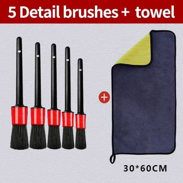 1/3/5Pcs Microfiber Towel Car Microfiber Wash Towel Microfiber Cleaning Cloth Car Wash Drying Towel Auto Detailing 30/40/60cm