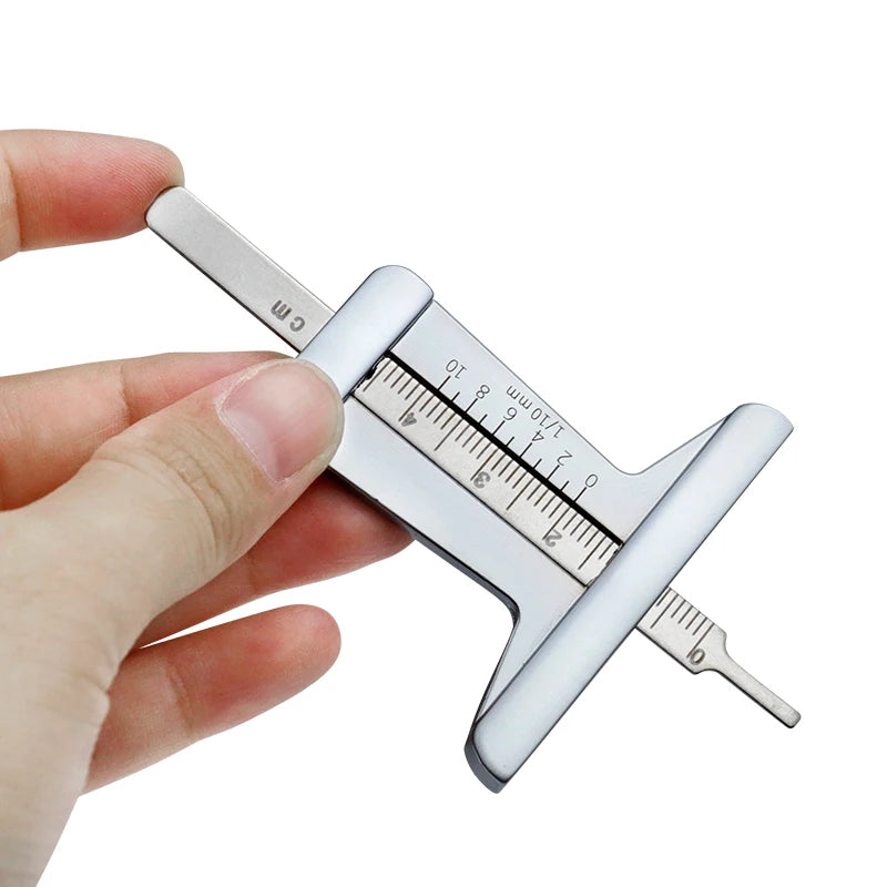 Stainless Steel Car Tyre Tire Tread Depth Gauge Meter Ruler Caliper Measuring Tool Moto Truck