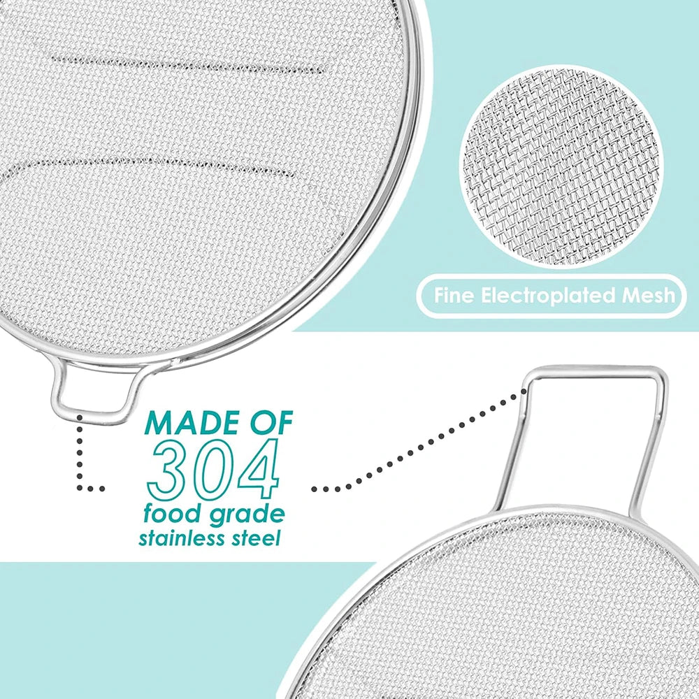 Stainless Steel Splatter Shield for Ninja Foodi IG651 Air Fryer Accessories for Ninja Foodi Smart XL Pro 7-in-1 Indoor Grill