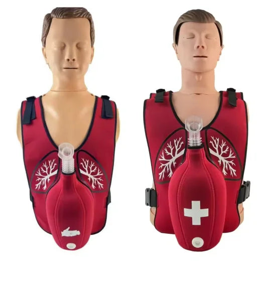 Heimlich Maneuver Vest Adult/Child Anti Choking CPR Training Simulator First Aid Training Wearable Vest Practice Model