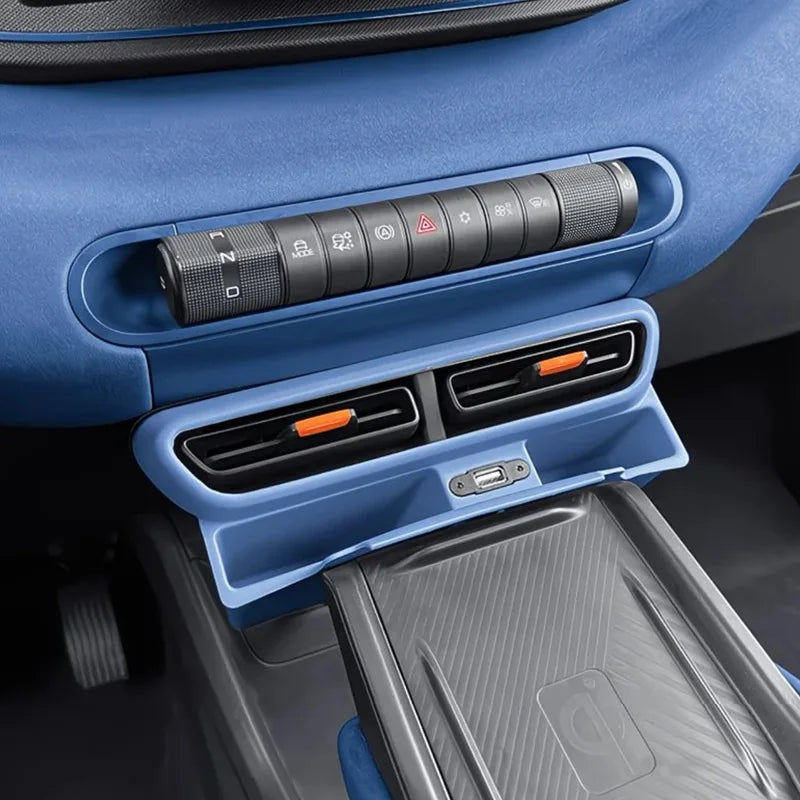Car Air Vent Storage Box Fit for BYD Seagull Central Storage Box Storage Box Interior Supplies USB charging central control