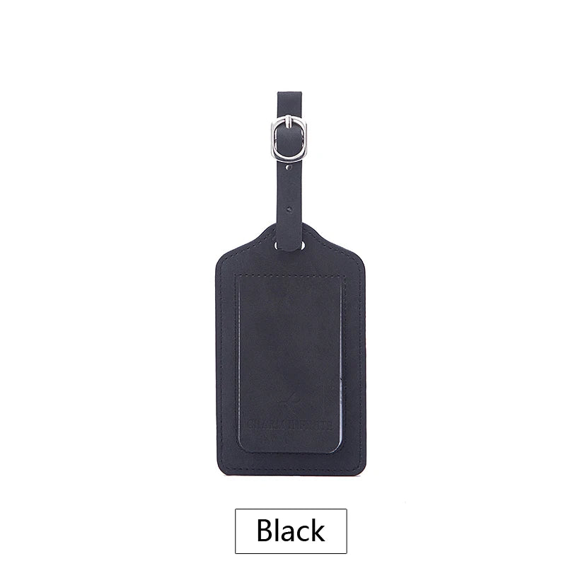 PU Leather Aircraft Logo Luggage Tag, Anti Loss With Name Card, Suitable for Luggage and Travel Bags