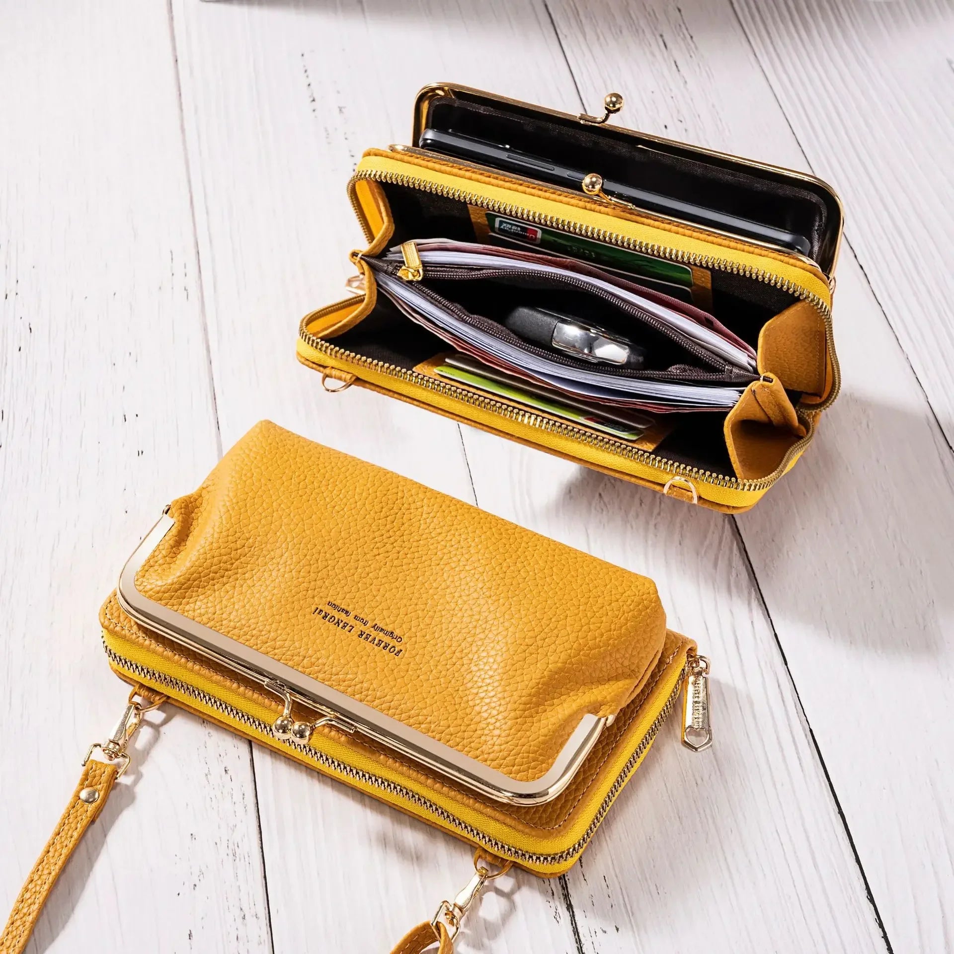 Women's Crossbody Bag Simple and Versatile Coin Purse Large-capacity Long Zipper Mobile Phone Bag Creative Single-shoulder Bag