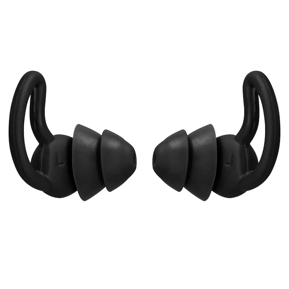1Pair Soft Silicone Ear Plugs Tapered Travel Noise Reduction Earplugs Sleep Sound Insulation Ear Protector 2/3 Layers