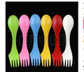 6x Spoon Fork Knife Camping Hiking Utensils Spork Combo Travel Gadget Cutlery