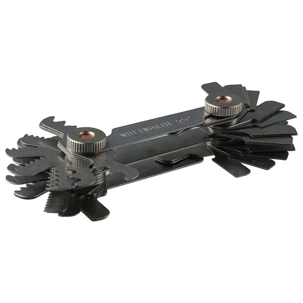 Stainless Steel Screw Thread Pitch Gauge 52Pcs Metric & Imperial Measuring Tool 55 Degree & 60 Degree Cutting Gauge
