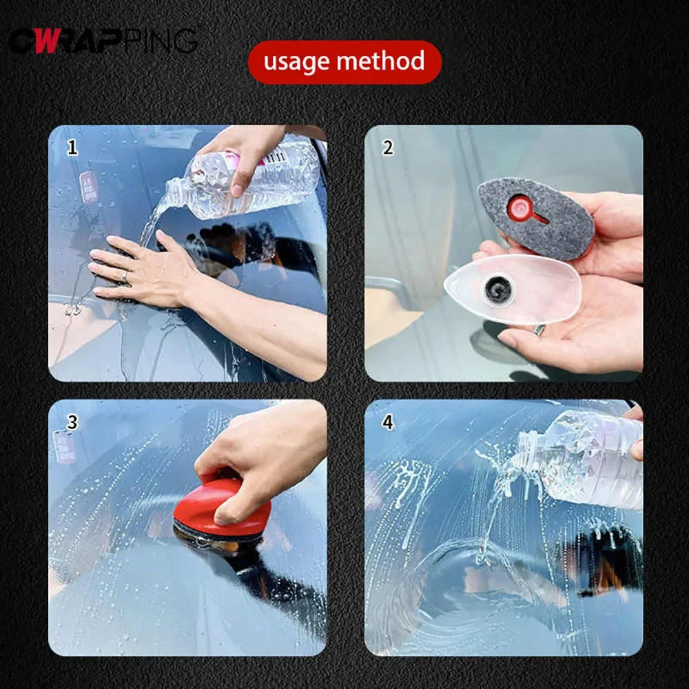 Car Glass Oil Film Remover Glass Polishing Compound Windshield Cleaner Car Glass Polishing Clear for Car Detailing Clean Tools