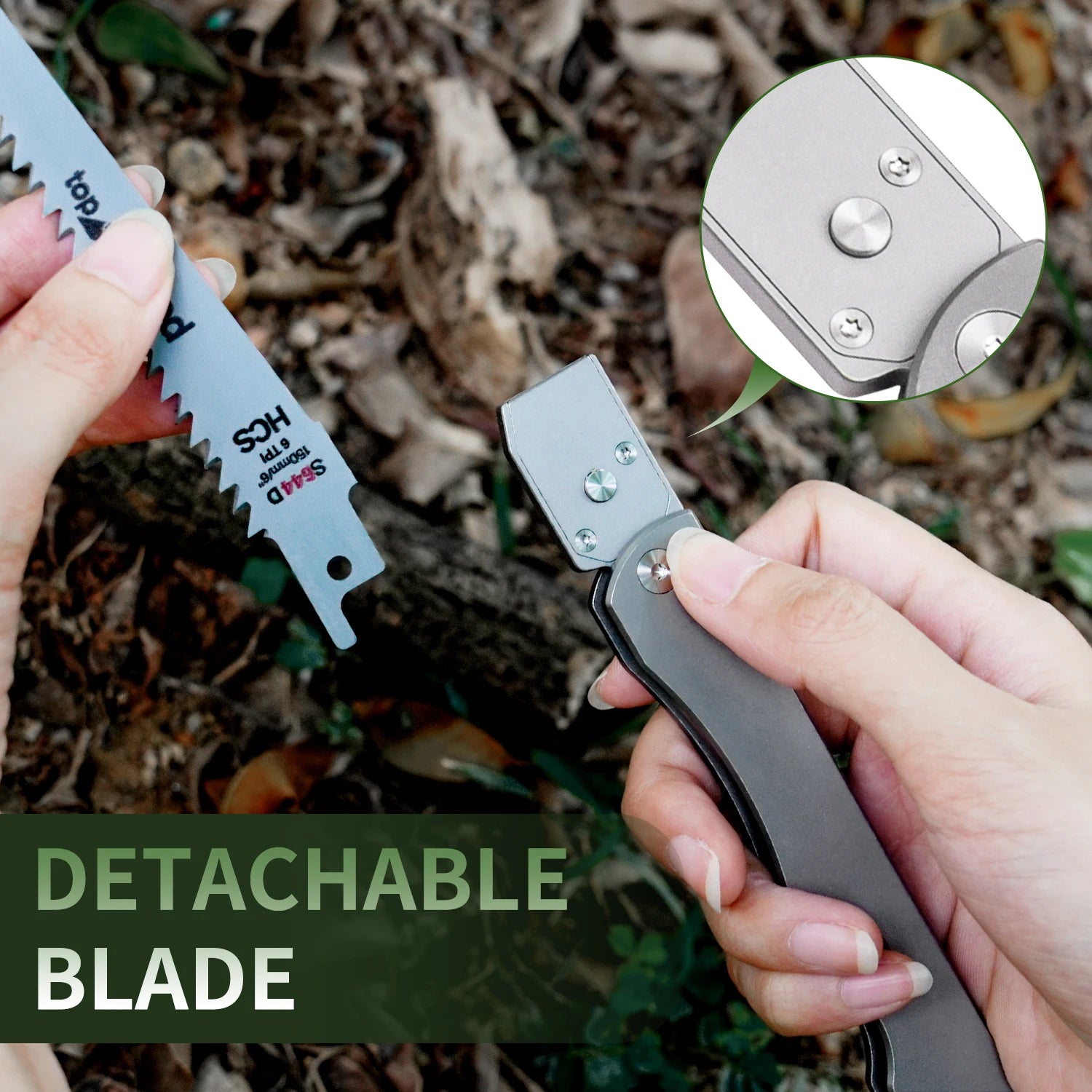 Folding Hand Saw Titanium Handle Carbon Steel Blade Multifunctional Outdoor Camping Saw Logging Saw For Garden Pruner Tools Tree