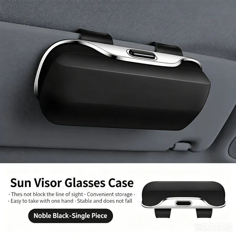 Universal Multifunction Car Glasses Box Portable Car Sunglasses Holder Car Driving Glasses Holder Eyeglass Case Sun Visor Storag