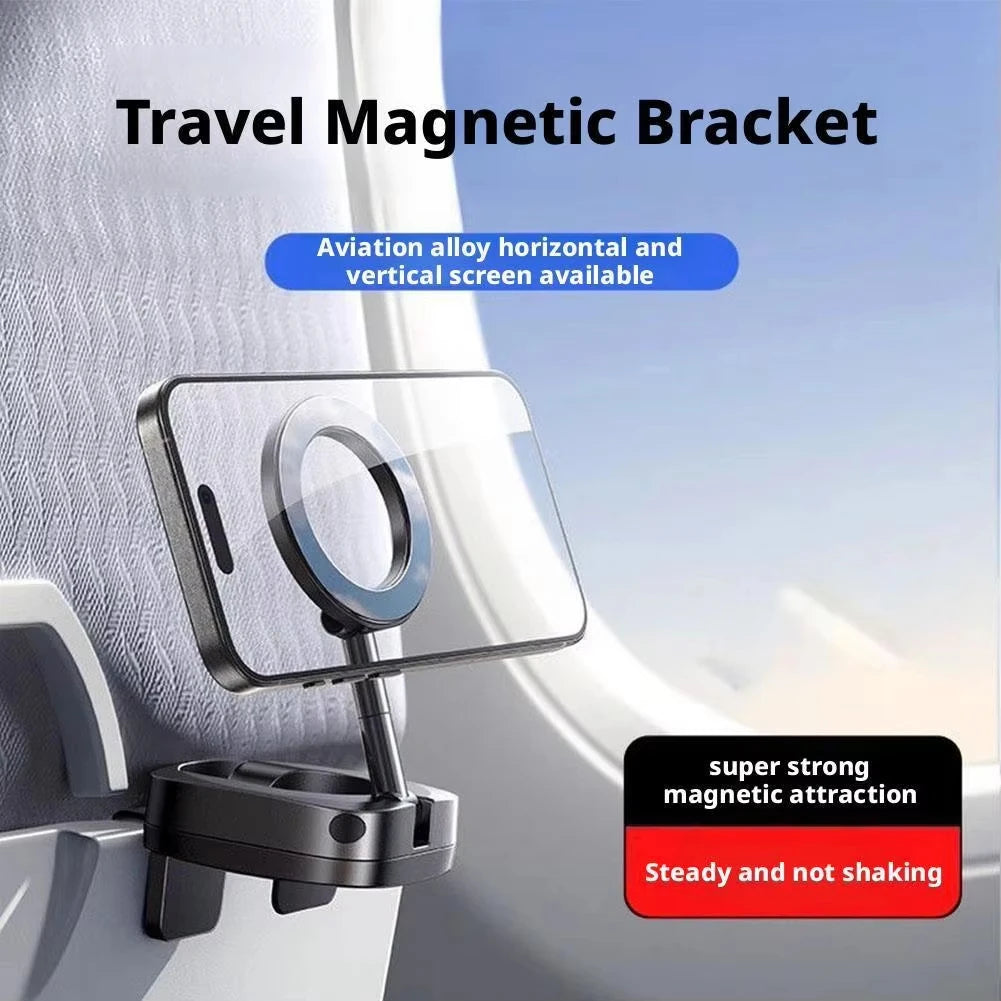 Lenovo Car Airplane Phone Holder Foldable 360° Rotation Dashboard Stand for iPhone 17 16 15 Travel Essentials Flight Compatible