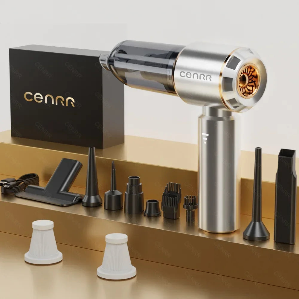 CENRR Mini Car Vacuum Cleaner 360000PA Cordless Powerful Wireless Car Cleaner HandHeld Portable Vacuum Cleaner Home Appliance
