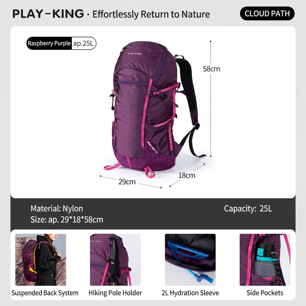 Outdoor professional mountaineering backpack large capacity cycling sports bag lightweight men's and women's camping hiking bag