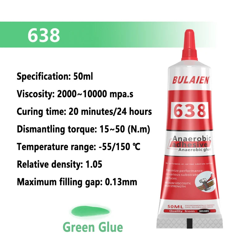 50ml Threadlocker Screw Glue Quickly Cured Thread Locking Agent Anaerobic Adhesive Corrosion-Resistant Anti-Loosening Glue