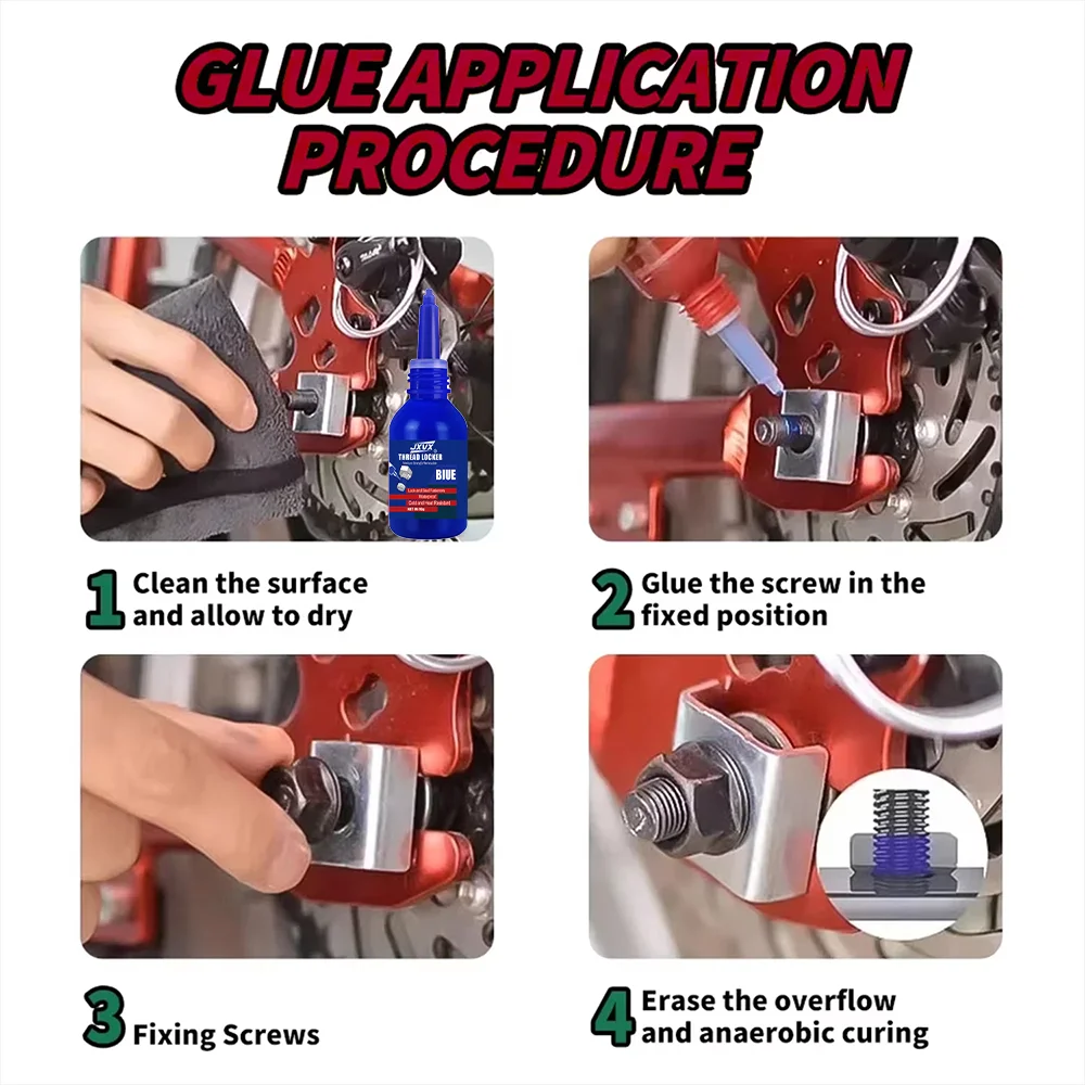 (10g) Anaerobic Removable Screw Adhesive—High-to-Low Strength Anti-Slip Fastening New Threadlocker
