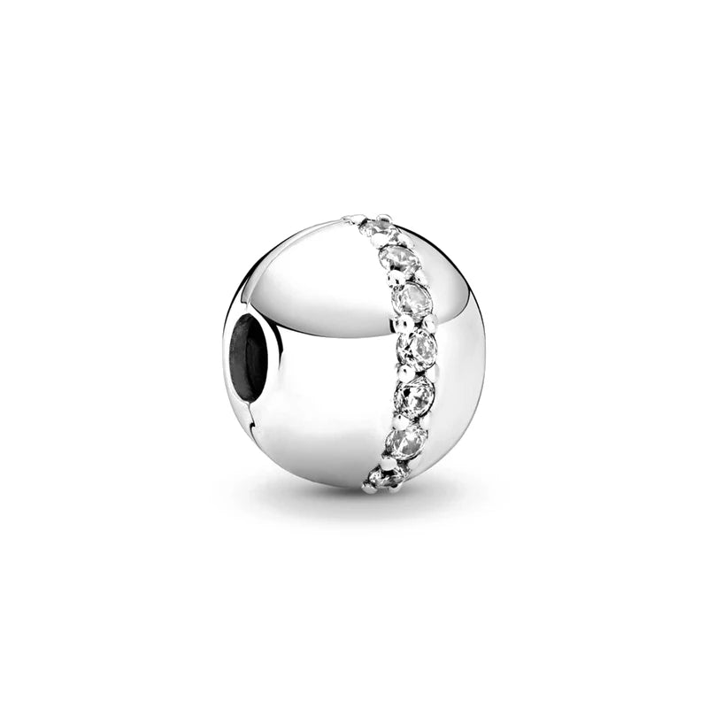 New Fashion 925 Sterling Silver Flower Cherry Round Beads Charms Pendant Fit Original Bracelet DIY Jewelry For Woman Gift