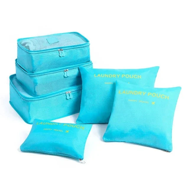 6/7PCS Set Travel Organizer Storage Bags Multifunction Packing Cube Bag For Clothes Tidy Portable Wardrobe Suitcase Pouch Case