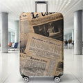 Vintage newspaper texture pattern luggage protection cover, suitable for 18-32 inch luggage covers, luggage handle gloves, trave