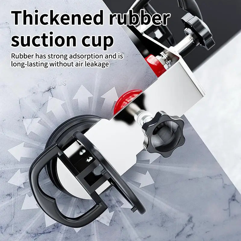SU 1pcs 90° Tile Right Angle Suction Cup Clamp Heavy-Duty Stainless Steel Tool for Glass/Tile Corner Bonding & Leveling