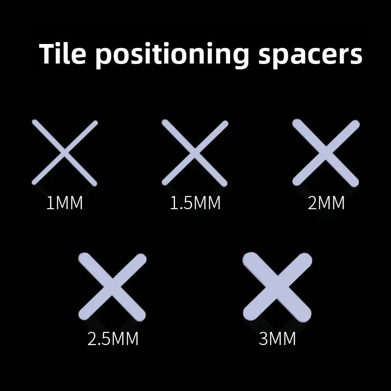 1Pack 2/3MM Ceramic Tiler Spacer Cross Plastic Tile Plumber Reuseable Leveling System Construction Tools