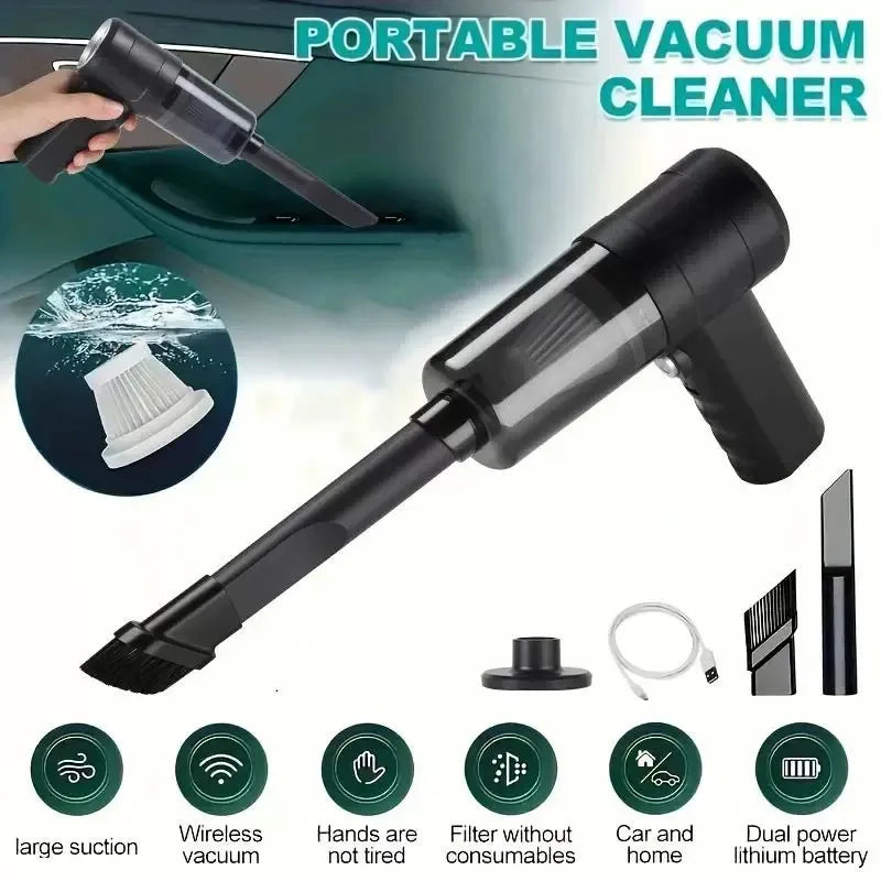 Handheld Wireless Car Vacuum Cleaner Portable Small Vacuum Cleaner Multi Purpose Small Household Pump for Car Interior Cleaning
