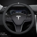 For Tesla Model 3 Model Y Model S Model X Roadster Leather Anti-slip Breathable Car Steering Wheel Cover Auto Accessories