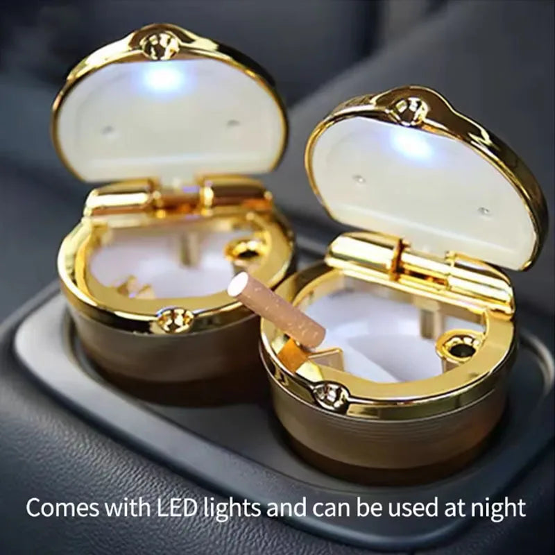 Car Ashtray Car Garbag Can with Led Light with Cover For Honda Civic 10 11th Jazz City Gen Hrv Fit Accord Mugen RR Forza Vt600