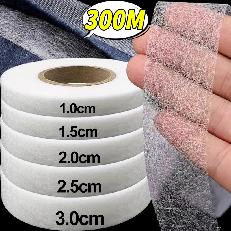 Self-Adhesive Pants Hem Tape Double-Sided Edge Shorten Ironing Hemming Ribbons Strip DIY Clothes Jean Sewing Fabric Lining